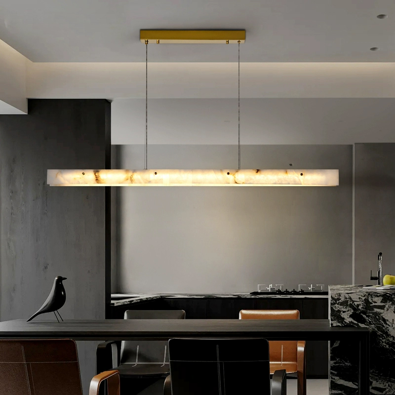 Interior Design Kitchen Modern - Lampada a sospensione lunga in marmo