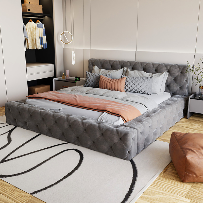 Interior Design Vintage Modern - Accento Letto di lusso Nordico Confortevole