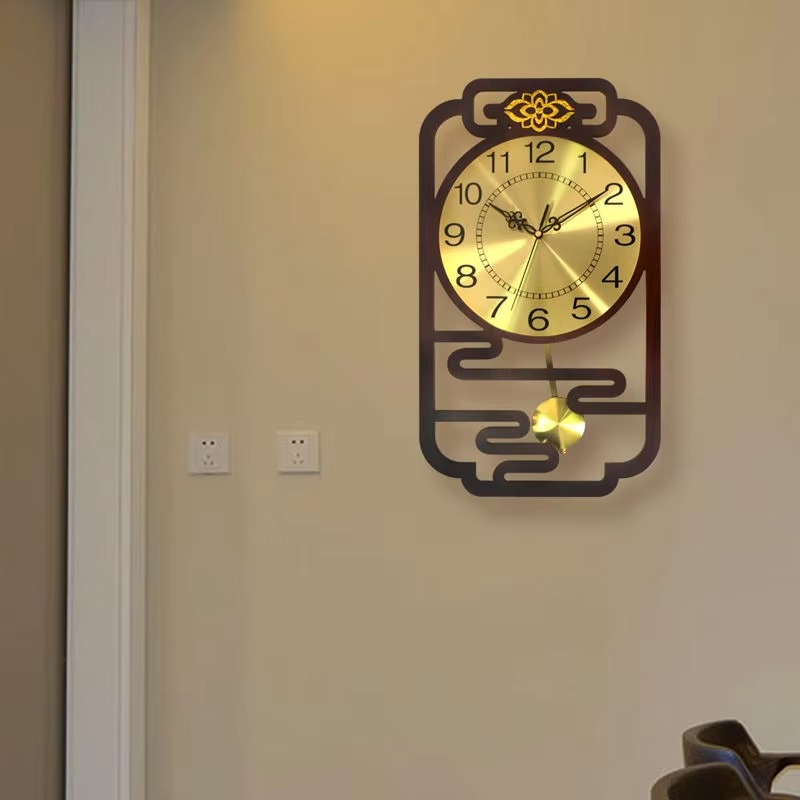 Interior Design Vintage Modern - Orologio da Parete con Movimento Continuo,
