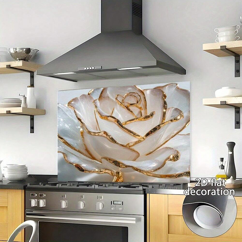 Interior Design Kitchen Modern - Papel Tapiz Gold-Edge Rose Adesivo Murale