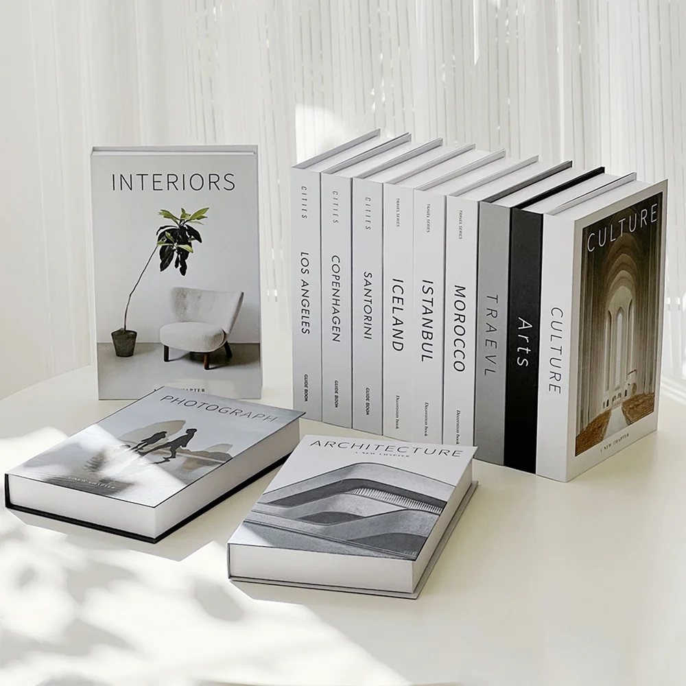 Interior Design Book - Libri finti decorativi moderni e minimalisti