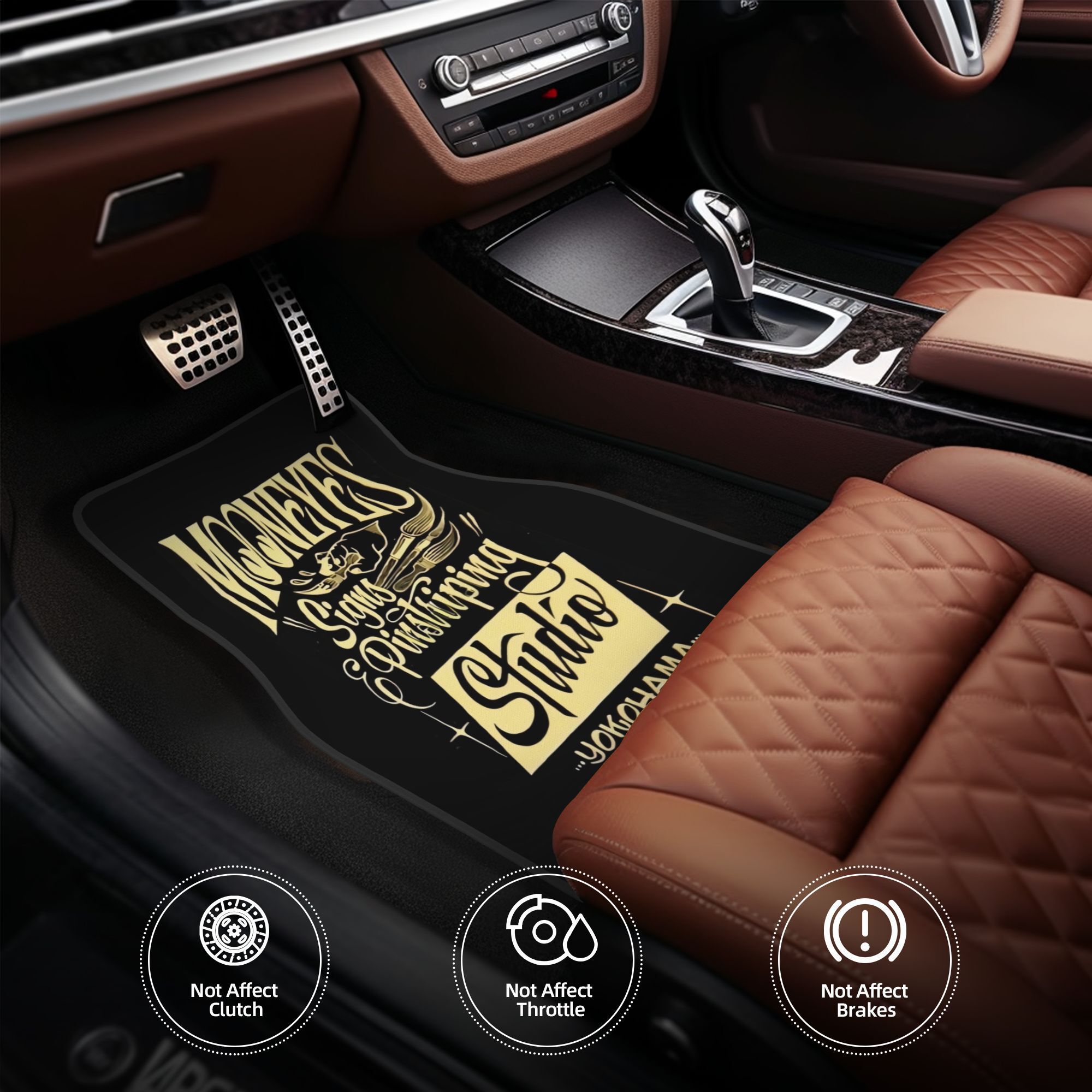 Interior Design Whimsical - Tappetini per auto 4 pezzi% Mooneyes,