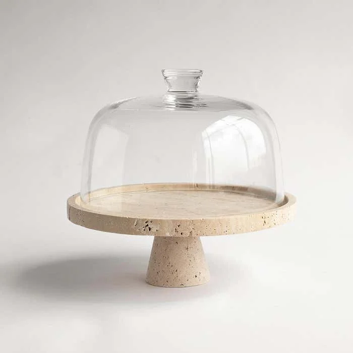 Supporto in marmo naturale di  - Travertine Tray Oval recensione e prezzo